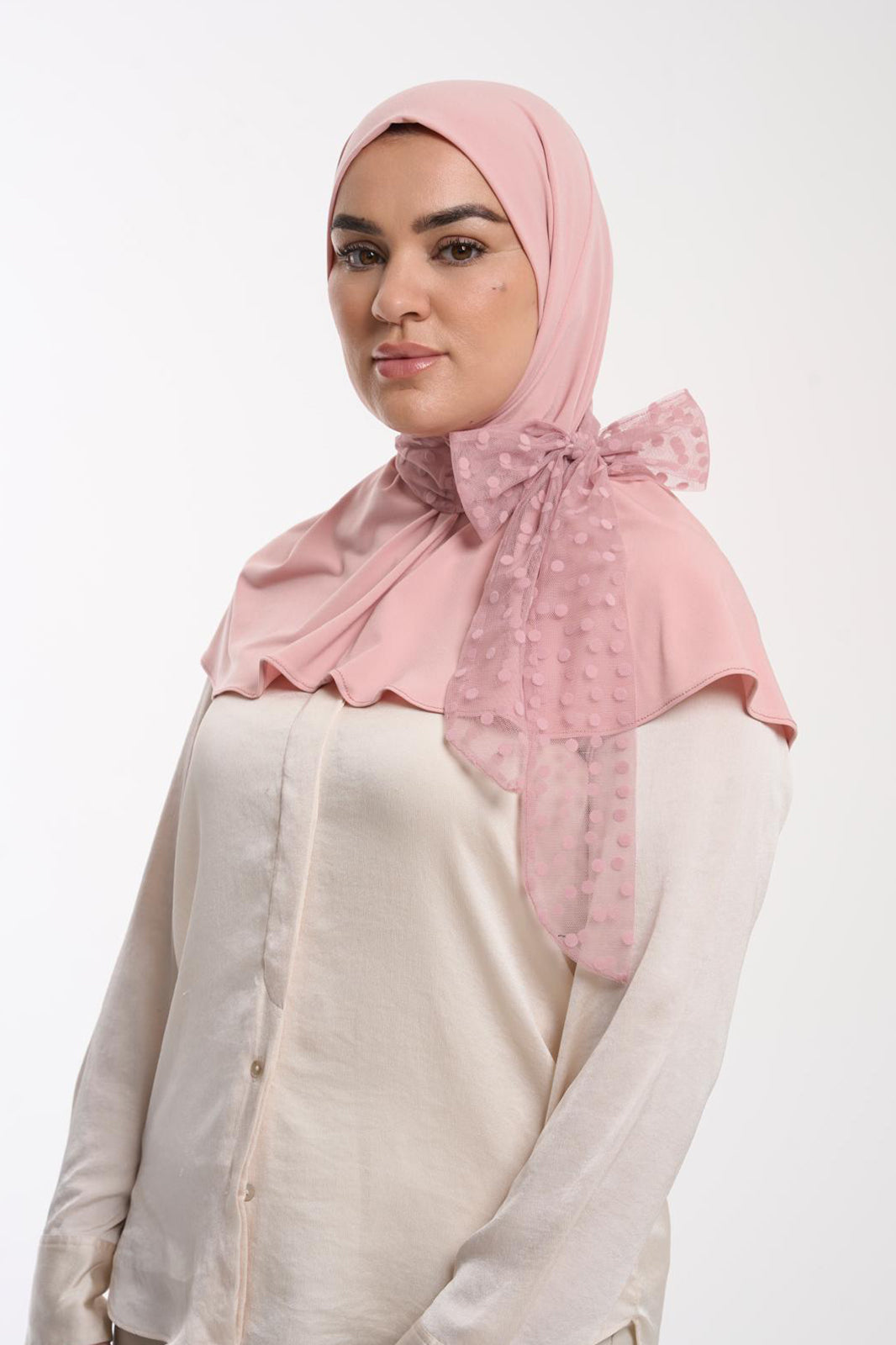 The Bow Hijab - Rose Meringue