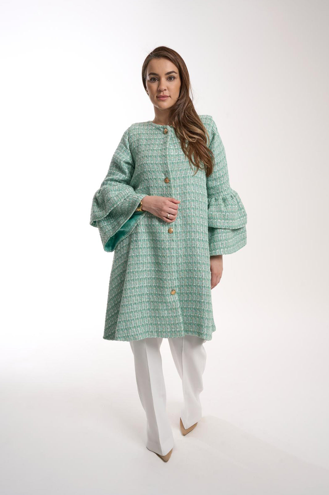 Tweed Mantel - Mint Bijou
