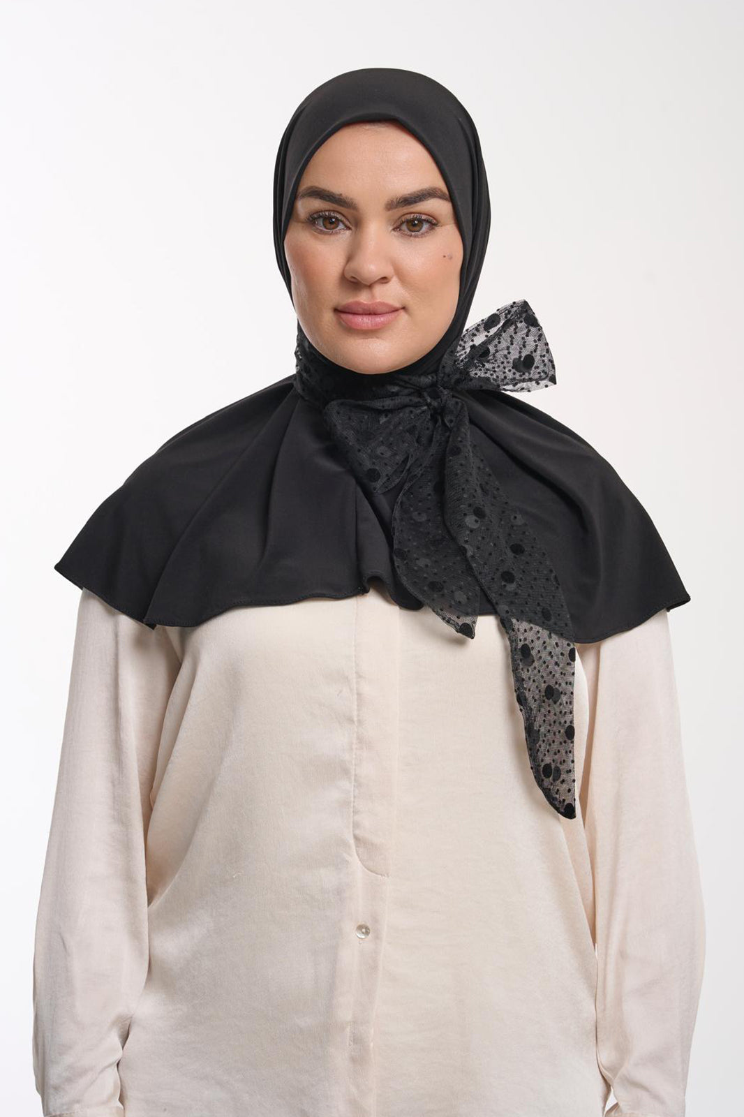 The Bow Hijab - Noir Velours