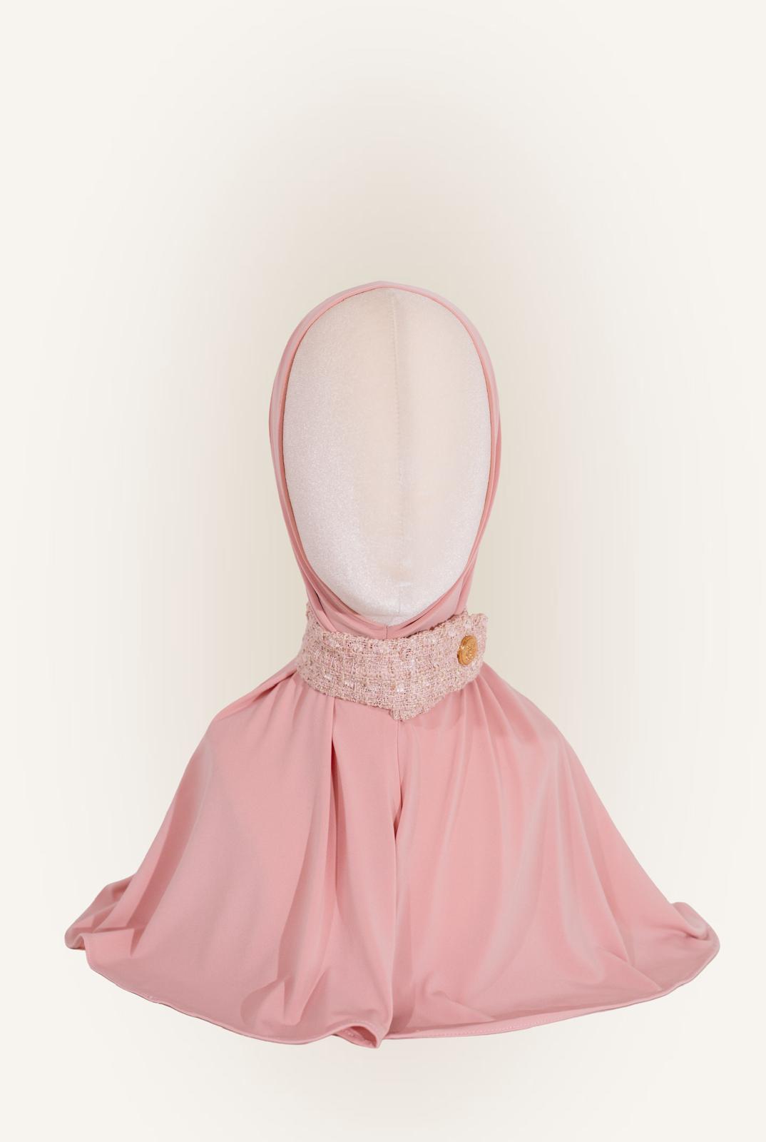The Collar Hijab - Rose Crème