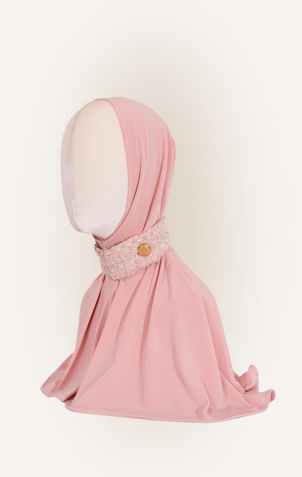 The Collar Hijab - Rose Crème