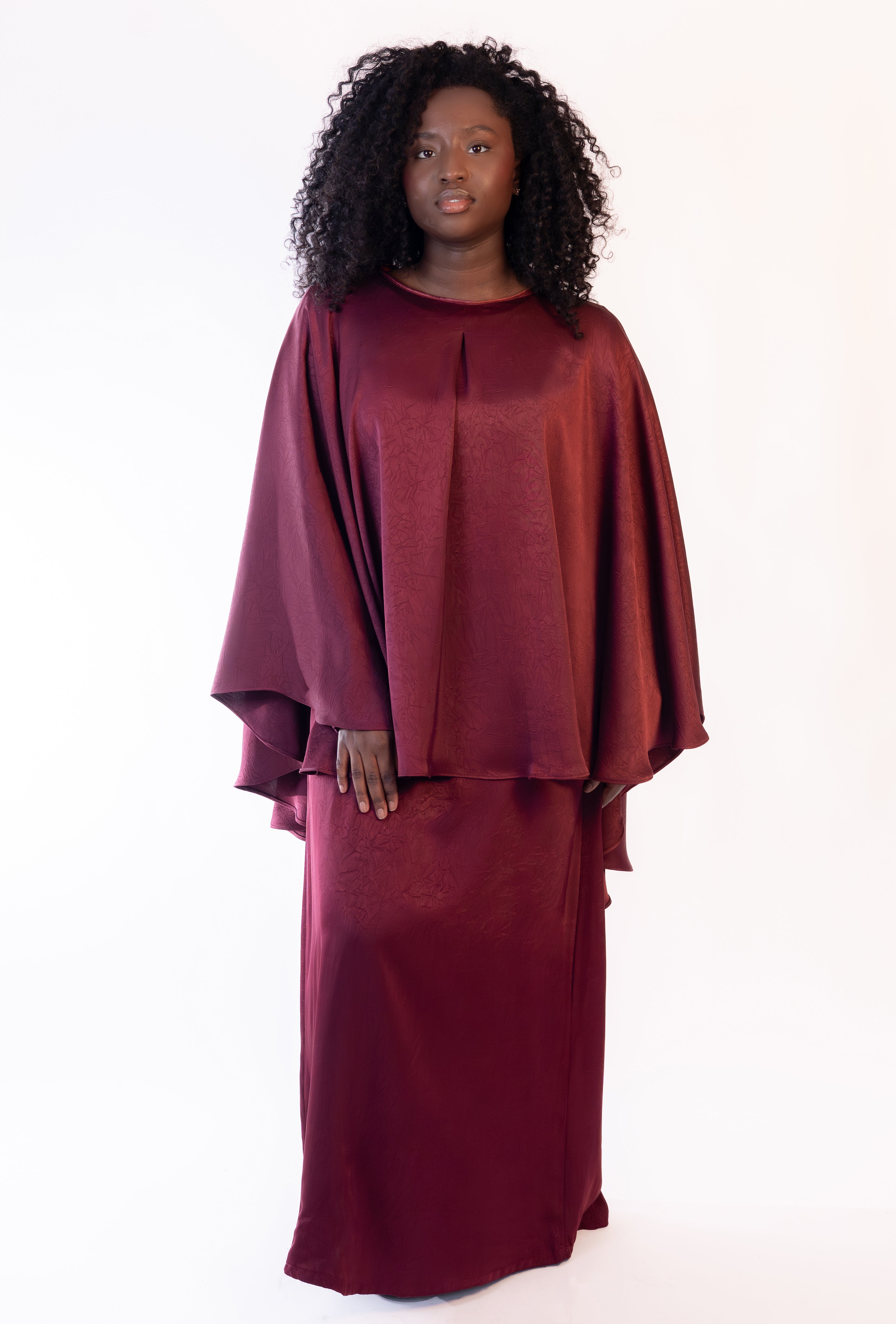 Abaya & Cape Set- The Orchid Rouge